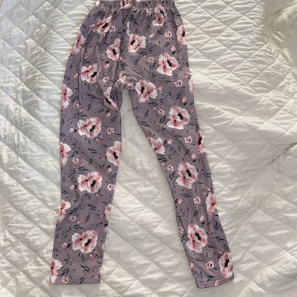 Girls Mauve Rose Printed Pull On Pants Size 2XL (6/7) - Picture 4 of 7